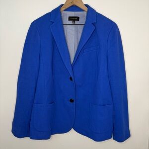 Talbots Blue Blazer Women's Size 16 Office Career Two Button Lined Business